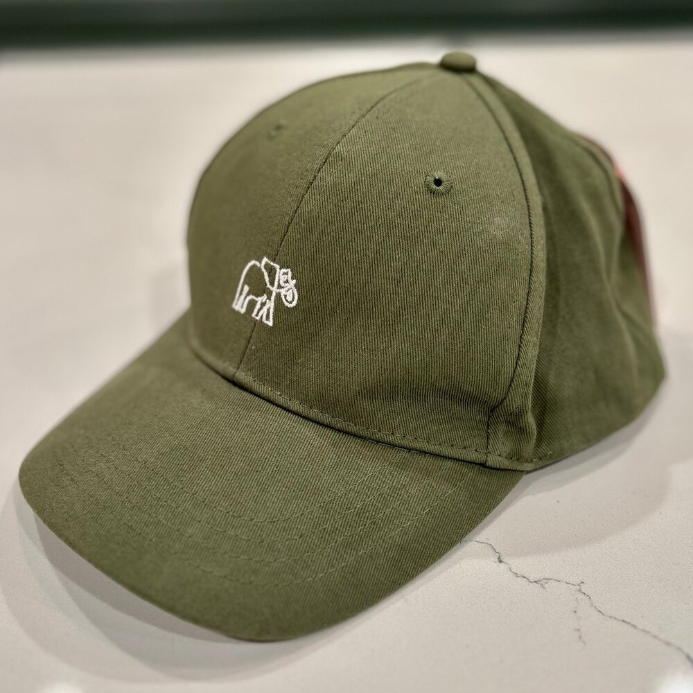 NWT Ivory Ella Logo Baseball Cap Pine Green Unisex Adjustable